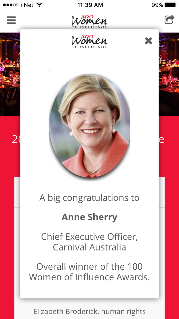 100WOI Winner Anne Sherry Notification